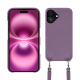 Carcasa Apple iPhone 16 Plus con bandolera - Lilas ( Nappa - Pantone #b9a3e3 ) 