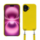 Apple iPhone 16 Plus用ショルダーストラップ付きシェル - Jaune fluo ( Pantone #c9ff57 ) 
