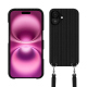 Capa Apple iPhone 16 Plus com alça para o ombro - Abaca nero ( Noir / Black) 