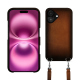 Capa Apple iPhone 16 Plus com alça para o ombro - Marron Patine