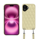 苹果 iPhone 16 Plus 外壳，带肩带 - Beige - Couture ( Nappa - Pantone #ceb888 ) 