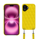 Coque avec bandoulière Apple iPhone 16 Plus - Jaune fluo - Couture ( Pantone #c9ff57 ) 