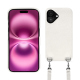 Apple iPhone 16 Plus shell with shoulder strap - Blanc escumo ( Pantone #D6D6D1 )