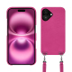 Apple iPhone 16 Plus shell with shoulder strap - Rose BB ( Pantone #DB599F )