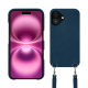 Capa Apple iPhone 16 Plus com alça para o ombro - Blu mediterran ( Pantone #0E3043 )