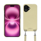 Guscio Apple iPhone 16 Plus con tracolla - Beige PU ( Pantone #ceb888 ) 