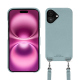 Schutzhülle mit Schulterriemen Apple iPhone 16 Plus - Bleu Ciel PU ( Pantone #abcae9 )