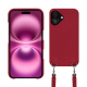 Carcasa Apple iPhone 16 Plus con bandolera - Rouge passion ( Pantone #a6192e ) 