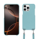Guscio Apple iPhone 16 Pro con tracolla - Bleu ciel ( Nappa - Pantone #abcae9 ) 