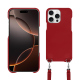 Schutzhülle mit Schulterriemen Apple iPhone 16 Pro - Rouge ( Nappa - Pantone #d50032 ) 