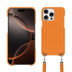 Coque avec bandoulière Apple iPhone 16 Pro - Abaca arancio ( Pantone #d77540 )