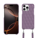 Apple iPhone 16 Pro shell with shoulder strap - Lilas - Couture ( Nappa - Pantone #b9a3e3 ) 