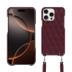 Carcasa Apple iPhone 16 Pro con bandolera - Lie de vin - Couture ( Pantone #412234 ) 