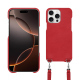 Apple iPhone 16 Pro用ショルダーストラップ付きシェル - Rouge troupelenc ( Pantone #AB191A )