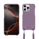 Guscio Apple iPhone 16 Pro con tracolla - Lilas PU ( Pantone #b9a3e3 )