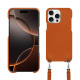 Capa Apple iPhone 16 Pro com alça para o ombro - Orange vibrant ( Pantone #e36b39 ) 