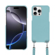 Guscio Apple iPhone 16 Pro Max con tracolla - Bleu ciel ( Nappa - Pantone #abcae9 ) 