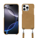 Carcasa Apple iPhone 16 Pro Max con bandolera - Sable vintage ( Pantone #9b7340 ) 