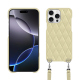 Carcasa Apple iPhone 16 Pro Max con bandolera - Beige - Couture ( Nappa - Pantone #ceb888 ) 
