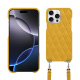 Apple iPhone 16 Pro Max用ショルダーストラップ付きシェル - Jaune soulèu - Couture ( Pantone #F3B934 )