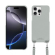 Schutzhülle mit Schulterriemen Apple iPhone 16 Pro Max - Gris PU ( Pantone #c1c6c8 ) 
