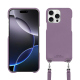 Carcasa Apple iPhone 16 Pro Max con bandolera - Lilas PU ( Pantone #b9a3e3 )