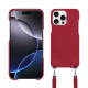 Apple iPhone 16 Pro Max shell with shoulder strap - Rouge passion ( Pantone #a6192e ) 
