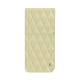Lederschutzhülle Samsung Galaxy S25 - Beige - Couture ( Nappa - Pantone #ceb888 ) 