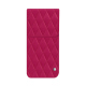 Samsung Galaxy S25 leather pouch - Rose fluo - Couture ( Pantone #ff16b4 ) 