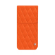レザーケース Samsung Galaxy S25 - Orange fluo - Couture ( Pantone #ff5406 ) 