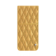 Samsung Galaxy S25+ leather pouch - Or Maïa - Couture ( Pantone 871C ) 