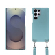 Guscio Samsung Galaxy S25 Ultra con tracolla - Bleu ciel ( Nappa - Pantone #abcae9 ) 