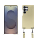 Guscio Samsung Galaxy S25 Ultra con tracolla - Beige ( Nappa - Pantone #ceb888 ) 