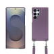 Guscio Samsung Galaxy S25 Ultra con tracolla - Lilas ( Nappa - Pantone #b9a3e3 ) 