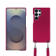 Samsung Galaxy S25 Ultra shell with shoulder strap - Rose fluo ( Pantone #ff16b4 ) 