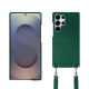 Guscio Samsung Galaxy S25 Ultra con tracolla - Crocodile pino ( Pantone #173F35 ) 