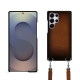 带肩带的三星 Galaxy S25 Ultra 保护套 - Marron Patine