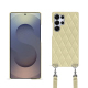 숄더 스트랩이 있는 삼성 갤럭시 S25 울트라 케이스 - Beige - Couture ( Nappa - Pantone #ceb888 ) 