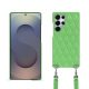 Guscio Samsung Galaxy S25 Ultra con tracolla - Vert olive - Couture ( Nappa - Pantone #a7c58e ) 