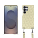 Schutzhülle mit Schulterriemen Samsung Galaxy S25 Ultra - Ivoire - Couture ( Pantone #d6d6c6 ) 