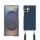Coque avec bandoulière Samsung Galaxy S25 Ultra - Indigo - Couture ( Pantone #1f4565 ) 