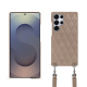 Guscio Samsung Galaxy S25 Ultra con tracolla - Taupe vintage - Couture ( Pantone #591d16 ) 