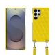 Samsung Galaxy S25 Ultraケース、ショルダーストラップ付き - Jaune fluo - Couture ( Pantone #c9ff57 ) 