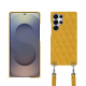 带肩带的三星 Galaxy S25 Ultra 保护套 - Jaune soulèu - Couture ( Pantone #F3B934 )