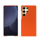 Coque cuir Samsung Galaxy S25 Ultra - Orange fluo ( Pantone #ff5406 ) 