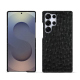 Custodia in pelle Samsung Galaxy S25 Ultra - Autruche nero ( Noir / Black) 