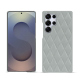 Coque cuir Samsung Galaxy S25 Ultra - Gris - Couture ( Nappa - Pantone #c1c6c8 ) 
