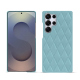 Custodia in pelle Samsung Galaxy S25 Ultra - Bleu ciel - Couture ( Nappa - Pantone #abcae9 ) 