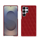 レザーケース Samsung Galaxy S25 Ultra - Rouge - Couture ( Nappa - Pantone #d50032 ) 