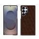 Capa em pele Samsung Galaxy S25 Ultra - Châtaigne - Couture ( Pantone #1b1107 ) 